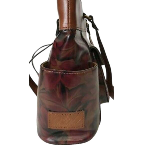 PATRICIA NASH “BOLSENA TOTE” HANDMADE LEATHER ENGLISH MUMS DESIGN SHOULDER tote - Picture 7 of 9